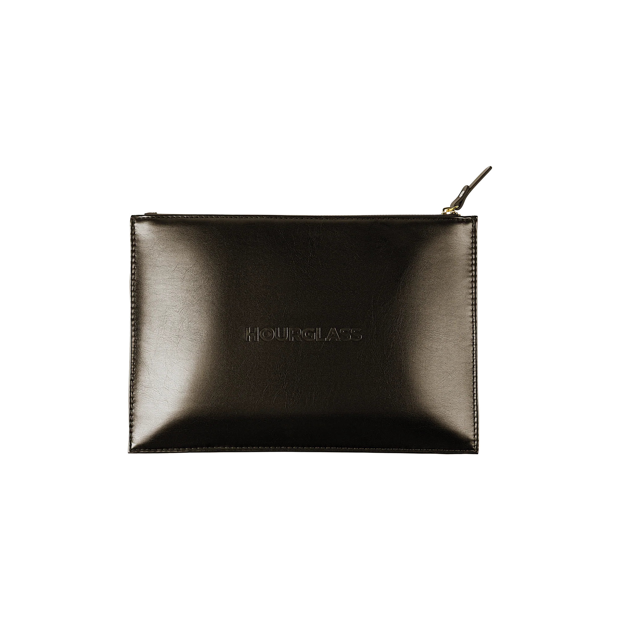 Vegan Leather Makeup Clutch - Bronze